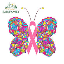 EARLFAMILY 13cm x 12.7cm For Pink Ribbon Breast Cancer Car Accessories Stickers Vinyl Car Wrap Decal Scratch-proof Decoration 2024 - buy cheap