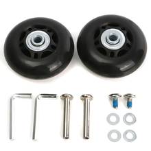 2 Set Luggage Suitcase Replacement Wheels Axles Rubber Deluxe Repair OD 64mm New 2024 - buy cheap