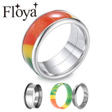 Floya Famous Design Rings Trendy For Womens Interchangeable Rings Wedding Band Cocktail Stainless Steel Ring 2024 - buy cheap