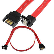 Расширение SATA кабель SATA 7pin Штекерный к женскому 90 градусов вверх Угловые кабели для передачи данных HDD шнур для жесткого диска 50 см 2024 - купить недорого