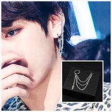 Kpop brincos de osso de orelha clássico, brincos para menino e mulheres, joias estilo punk de tecido coreano v para hip hop para homens e mulheres 2024 - compre barato