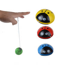 Ladybird-yoyó de madera, juguete creativo para niños, 4 colores, azul, verde, rojo, amarillo 2024 - compra barato