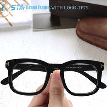 Ivsta-óculos grande tf751, óculos vintage para miopia, masculino, em acetato de luxo, com caixa quadrada 2024 - compre barato