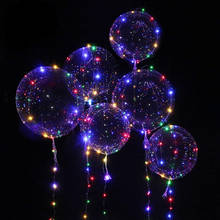 Globo Led luminoso de 18 pulgadas, decoración transparente de burbujas, para fiesta de cumpleaños, boda, Navidad, 10 juegos 2024 - compra barato