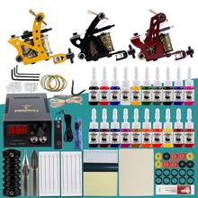 Professional Tattoo Kits 3 Machines Guns LCD Power Supply Permanent Ink Pigment Tattoo Tools Body Art Makeup Tattoo Machines Set 2024 - buy cheap