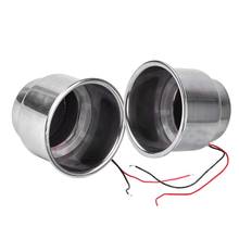 2 Pcs Led Light Drink Holder 14 Led Recessed Stainless Steel Cup Drink Holder Cup Shape for Car Marine Boat 2024 - buy cheap