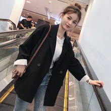 Blazer Women Suit Jacket Women's Spring and Autumn Loose Casual Black Women's Suit Jacket Veste Femme 2024 - buy cheap