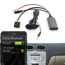 Kit de micrófono con Bluetooth 5,0 para coche, manos libres, adaptador auxiliar de 12 pines para Ford Focus, Mondeo, CD 6000, 6006, 5000C, MP3, Radio, Audio estéreo 2024 - compra barato