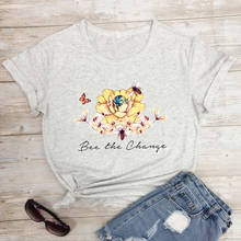 Camiseta colorida de abelha a mudança, camiseta vintage boho estampa de abelha, estética feminina, manga curta, camiseta gráfica, inspiradora 2024 - compre barato