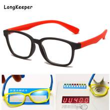 Очки для мальчиков и девочек, с защитой от синего светильник, Детские компьютерные очки, светоотражающие, блокирующие очки, с фильтром UV400, оправа для очков для детей 2024 - купить недорого