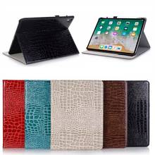 Funda con ranura para tarjeta para iPad Pro 11, carcasa de lujo de piel sintética de cocodrilo, soporte tipo libro para iPad Pro 11 2018 2024 - compra barato