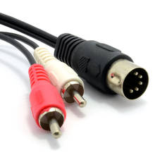 Cable convertidor de Audio de 5 pines DIN macho a 2RCA macho, para sistemas estéreo Quad, 1,5 m, 150cm 2024 - compra barato
