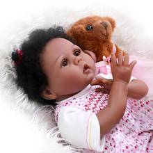 Muñeca de bebé de vinilo para recién nacido, juguete suave de bebé africano, de silicona, npk 2024 - compra barato
