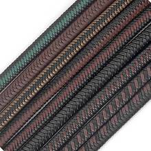 1meter 12x6mm Flat Genuine Leather Braided Cord Rope String Fashion Leather Bracelet Craft DIY Jewelry Findings Making 2024 - buy cheap