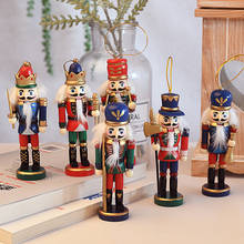 New Year Decor Kids Doll 1Pcs 12cm Wooden Nutcracker Soldier Merry Christmas Decoration Pendants Ornaments for Xmas Tree Decor 2024 - buy cheap