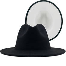 Sombrero Fedora británico clásico para mujer, sombrero de fieltro de lana blanco y negro para invierno, unisex, Jazz, moda, venta al por mayor, nuevo, 2020 2024 - compra barato