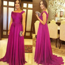 Fuchsia Elegant Mother Of The Bride Dresses Draped Floor Length Plus Size Women Evening Prom Party Dress Mother Wedding Guest Go 2024 - buy cheap