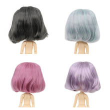 Dbs blyth boneca gelo peruca rbl couro cabeludo e cúpula curto ondulado cabelo para diy cutom boneca anime 2024 - compre barato