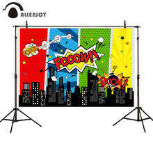 Allenjoy Hero Backdrops photophone birthday party Baby shower Comics Personalized Portrait photography background photocall 2024 - buy cheap