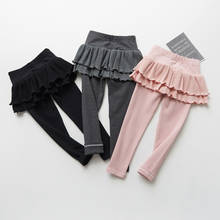 Pantalones para niñas pequeñas, Falda plisada coreana, mallas ajustadas para bebés de 3, 4, 5, 6 y 7 años, primavera y otoño 2024 - compra barato