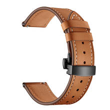 Ремешок для часов samsung galaxy watch active2, 40 мм, ремешок 20 мм из натуральной кожи для galaxy watch active 2, 44 мм, браслеты 2024 - купить недорого