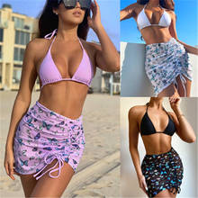 Sexy moda 3 peça conjunto feminino biquinis 2021 mujer banho feminino borboleta impressão maiô verão beachwear halter push up bra 2024 - compre barato