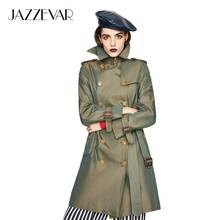 Jazzevar-casaco longo de algodão à prova d'água, modelo feminino, duas peças, sobretudo clássico, elegante 2024 - compre barato