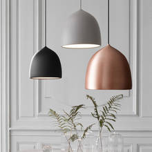 Luminária pendente minimalista estilo nórdico, lustre moderno com suspensão e27, para decoração de quarto, sala de jantar e casa 2024 - compre barato