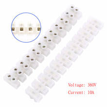 10pcs 360V 12 Position Barrier Screw Terminal Block Connector  Electrical Wire Connection Electric Dual Row 10A Terminal Strip 2024 - buy cheap