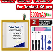 Hsabat bateria 6000mah para teclast x6 pro h28150170 p tablet pc 2024 - compre barato