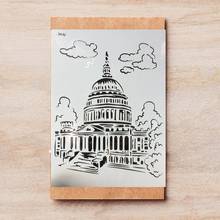 A4 29*21cm White House DIY Layering Stencils Wall Painting Scrapbook Coloring Embossing Album Decorative Template 2024 - buy cheap