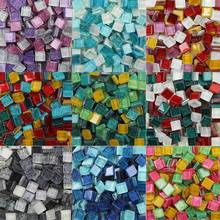 Azulejos de cerâmica quadrada com glitter 1x1cm, azulejos de mosaico com glitter nas cores misturadas para artesanato diy, mosaico diy, decoração de casa, mosaico diy com 500 peças 2024 - compre barato