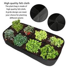 Grow Bags Non-Woven Fabric Raised Garden Bed Grow Bags Fabric Planter Pot For Plants Nursery Pot Rectangle Planting Container 2024 - buy cheap