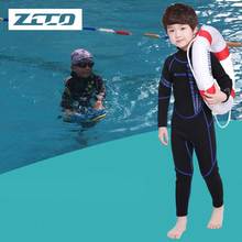 3mm crianças lycra mergulho wetsuits meninas proteção uv maiô uma peça mangas curtas surf rash guards ternos de mergulho 2024 - compre barato
