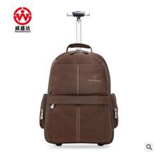 Weishengda mochila de viagem para bagagem, mala com rodinhas para homens 2024 - compre barato