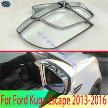 For Ford Kuga Escape 2013 2014 2015 2016 ABS Chrome Rear view Mirror sticker rain eyebrow weatherstrip Auto mirror Rain Shield s 2024 - buy cheap
