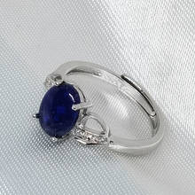 MeiBaPJ Natural Lapis Gemstone Trendy Ring for Women Real 925 Sterling Silver Charm Fine Jewelry 2 Colors 2024 - купить недорого