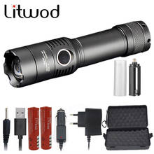 Litwod Z35183 Reachargeable LED Flashlight Torch XM-L T6 3800LM Aluminum Zoomable Light For camping 2024 - buy cheap