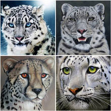 5d pintura diamante completa broca redonda animais quadrados bordados pedraria de leopardo artesanato arte hobby ponto cruz kits 2024 - compre barato