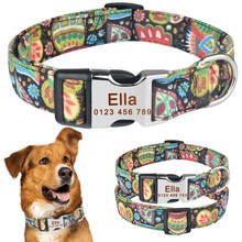 AiruiDog Adjustable Personalised Dog Collar Pet Custom Engraved NameTag ID Collars S M L 2024 - buy cheap
