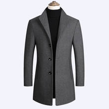 2020 New High Quality Men Wool Blends Coats Autumn Winter Men's Wool Jacket Luxurious Brand Slim Fit  Trench Coat DCT-300 2024 - buy cheap