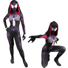 Women/Girls Gwen Stacy Cosplay Costume for Halloween Spi Zentai Superhero Bodysuit Suit Jumpsuit & Cloak for Women 2024 - buy cheap