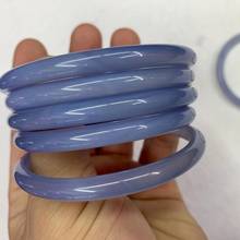 natural blue chalcedony stone bangle natural gemstone jewelry bangle for woman for gift wholesale ! 2024 - buy cheap
