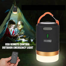Портативная туристическая палатка VKTECH, перезаряжаемая с USB-разъемом, внешний аккумулятор для кемпинга, походов, подвесной фонарь светильник с дистанционным управлением 2024 - купить недорого