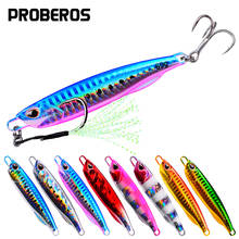 PROBEROS 5Pcs/lot Metal Jigging Spoon 10g-15g-20g-30g-40g-50g-60g Shore Casting Jig Drag Cast Jig Sea Bass Lure Artificial Bait 2024 - buy cheap