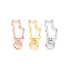 High Quality 10Pcs Cat Metal Swivel Clasps Lobster Snap Clasp Hook Keychain Jewelry Making Keychain Car Keyring Accessories 2024 - buy cheap