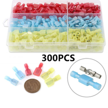 300/180Pcs Crimp Terminals Electrical Wire Cable Connectors Nylon Fully Insulated Spade Male Female Crimp Terminators Tool Set 2024 - buy cheap