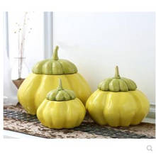 Creative home decorations, creative ceramic pumpkin crafts, storage jars, office restaurant bar decoration gifts 2024 - buy cheap