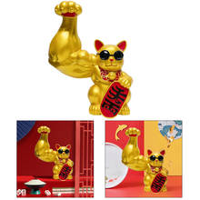 Fortune Lucky Figurines Cat Welcoming Cat Good Luck Money Decoration New Year Gift 2024 - buy cheap