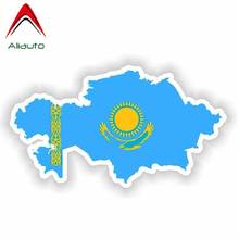 Aliauto Motorcycles Car Accessories Kazakhstan Map Flag Sunscreen Waterproof Reflective Decoration Decal Sticker PVC,15cm*8cm 2024 - buy cheap